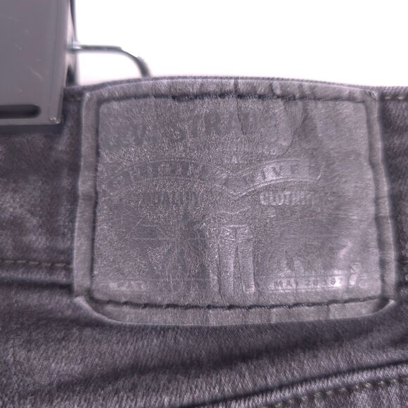 Levis Jeans 711 Womens Size 29 x 25 Black ankle Studded Rhinestone Distressed - Picture 10 of 12